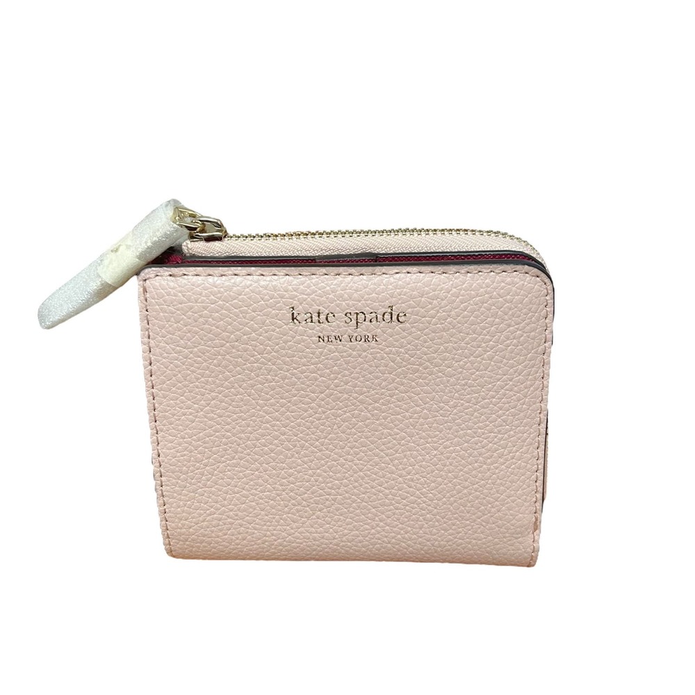 NEW Kate Spade Eva Small L Zip Bifold Wallet Rose Pink